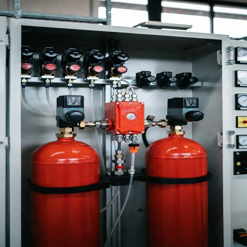 EDS-Dosiersystem mit 6 Werkzeugschmier-Ventilen für Aurora-HMI.